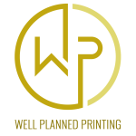 Well Planned Printing logo — in-house printing for planners, books, and campaigns